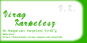 virag karpelesz business card